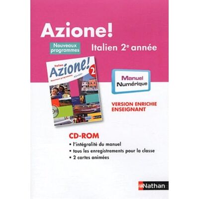 Nathan Italien 2e Année Azione !: Version Enrichie Enseignant - Publicité Nathan Italien 2e Année Azione !: Version Enrichie Enseignant - Publicité