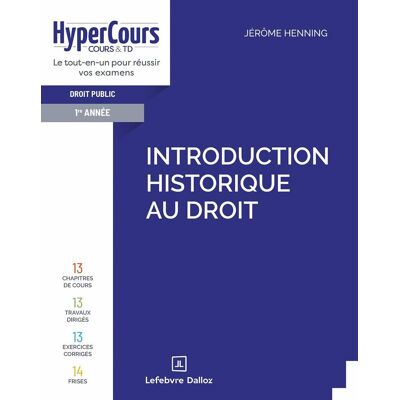 Jérôme Henning Introduction Historique Au Droit - Publicité Jérôme Henning Introduction Historique Au Droit - Publicité