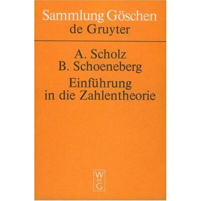 Arnold Scholz Sg5131 Scholz/schoeneberg: Einf I Zahlenth 5a - Publicité Arnold Scholz Sg5131 Scholz/schoeneberg: Einf I Zahlenth 5a - Publicité