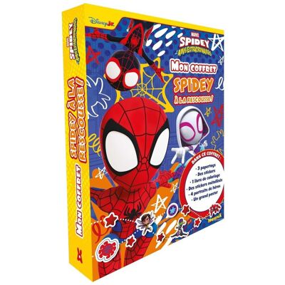 Spidey Et Ses Amis Extraordinaires - Mon Coffret Spidey - A La Rescousse ! - Dans Ce Coffret : 3 Papertoys, Des Stickers, 1 Livre De Coloriage, Des Stickers Métallisés, 4 Portraits De Héros, Un Grand Poster - Publicité Spidey Et Ses Amis Extraordinaires - Mon Coffret Spidey - A La Rescousse ! - Dans Ce Coffret : 3 Papertoys, Des Stickers, 1 Livre De Coloriage, Des Stickers Métallisés, 4 Portraits De Héros, Un Grand Poster - Publicité