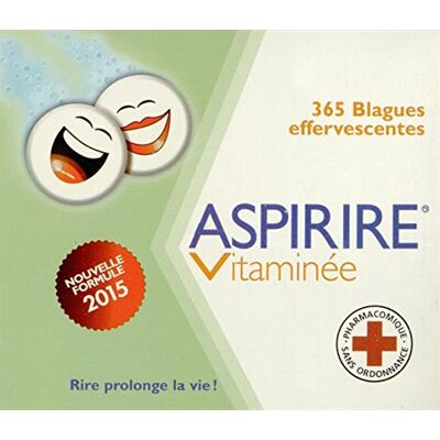 Gremese Aspirire Vitaminée : 365 Blagues Effervescentes : Nouvelle Formule 2015 - Publicité Gremese Aspirire Vitaminée : 365 Blagues Effervescentes : Nouvelle Formule 2015 - Publicité