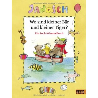 Janosch Wo Sind Kleiner Bär Und Kleiner Tiger?: Ein Such-Wimmelbilderbuch. Vierfarbiges Pappbilderbuch - Publicité Janosch Wo Sind Kleiner Bär Und Kleiner Tiger?: Ein Such-Wimmelbilderbuch. Vierfarbiges Pappbilderbuch - Publicité