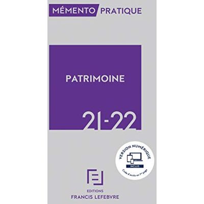 Francis Lefebvre Patrimoine 2021-2022 - Publicité Francis Lefebvre Patrimoine 2021-2022 - Publicité
