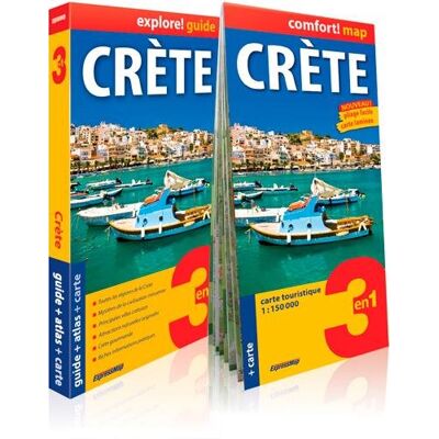Collectif Crète : 3 En 1 : Guide + Atlas + Carte - Publicité Collectif Crète : 3 En 1 : Guide + Atlas + Carte - Publicité