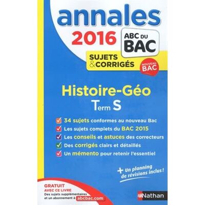 Collectif Histoire Géo, Terminale S : Bac 2016 - Publicité Collectif Histoire Géo, Terminale S : Bac 2016 - Publicité