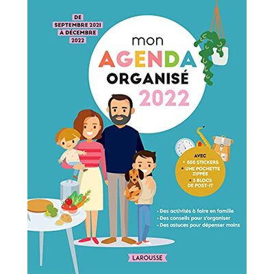 Larousse Mon Agenda Organisé 2022 : De Septembre 2021 À Décembre 2022 - Publicité Larousse Mon Agenda Organisé 2022 : De Septembre 2021 À Décembre 2022 - Publicité