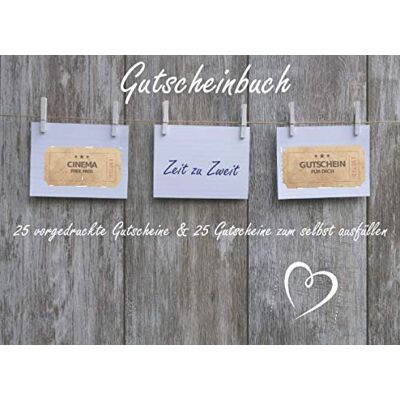 XASTY Gutscheine Gutscheinbuch - 25 Vorgedruckte Gutscheine & 25 Gutschein-Vorlagen Zum Selbst Ausfüllen: Ca 21x15cm Gutscheinheft Zeit Zu Zweit Liebevolle ... Schenke Wertschätzung Und Gemeinsame Zeit - Publicité XASTY Gutscheine Gutscheinbuch - 25 Vorgedruckte Gutscheine & 25 Gutschein-Vorlagen Zum Selbst Ausfüllen: Ca 21x15cm Gutscheinheft Zeit Zu Zweit Liebevolle ... Schenke Wertschätzung Und Gemeinsame Zeit - Publicité