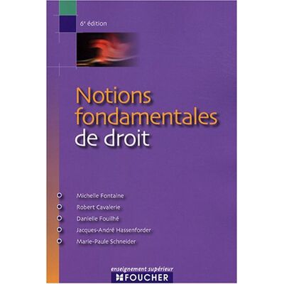 Michelle Fontaine Notions Fondamentales De Droit - Publicité Michelle Fontaine Notions Fondamentales De Droit - Publicité