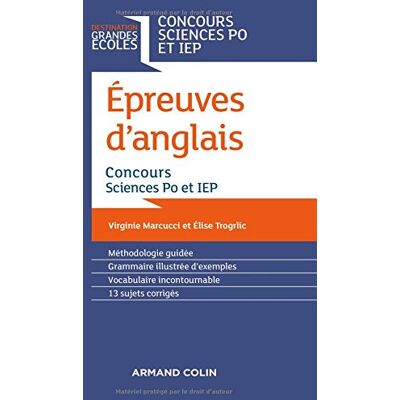 Virginie Marcucci Epreuves D'Anglais : Concours Sciences Po Et Iep - Publicité Virginie Marcucci Epreuves D'Anglais : Concours Sciences Po Et Iep - Publicité