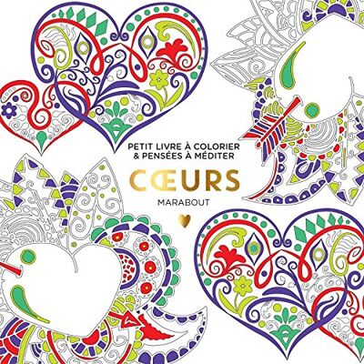 Marabout Coeurs : Petit Livre À Colorier & Pensées À Méditer - Publicité Marabout Coeurs : Petit Livre À Colorier & Pensées À Méditer - Publicité