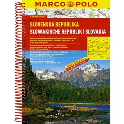 Slowakische Republik 1:200 000 (Spiralbindung) (Marco Polo Road Atlases) - Publicité Slowakische Republik 1:200 000 (Spiralbindung) (Marco Polo Road Atlases) - Publicité