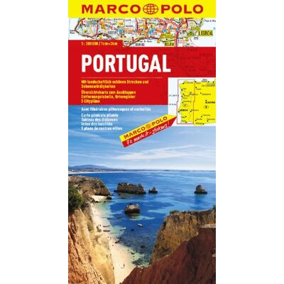 Marco Polo Länderkarte Portugal 1:300.000: Mit Landschaftlich Schönen Strecken Und Sehenswürdigkeiten. Übersichtskarte Zum Ausklappen, Entfernungstabelle, Ortsregister, 5 Citypläne - Publicité Marco Polo Länderkarte Portugal 1:300.000: Mit Landschaftlich Schönen Strecken Und Sehenswürdigkeiten. Übersichtskarte Zum Ausklappen, Entfernungstabelle, Ortsregister, 5 Citypläne - Publicité