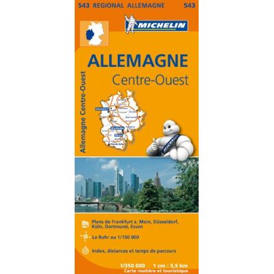 Allemagne C - O/c - W Duitsland 11543 Carte ' Regional ' Michelin Kaart - Publicité Allemagne C - O/c - W Duitsland 11543 Carte ' Regional ' Michelin Kaart - Publicité