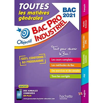 Collectif Toutes Les Matières Générales Bac Pro Industriel : Bac 2021 - Publicité Collectif Toutes Les Matières Générales Bac Pro Industriel : Bac 2021 - Publicité