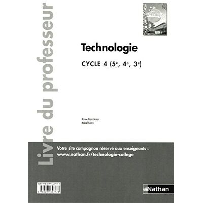 Karine Fossa-Simon Technologie Cycle 4 (5e, 4e, 3e) : Livre Du Professeur - Publicité Karine Fossa-Simon Technologie Cycle 4 (5e, 4e, 3e) : Livre Du Professeur - Publicité