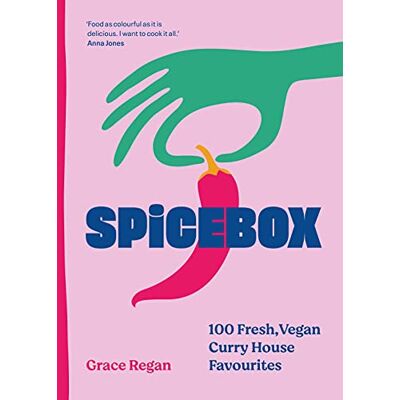 Grace Regan Spicebox: 100 Curry House Favourites Made Vegan - Publicité Grace Regan Spicebox: 100 Curry House Favourites Made Vegan - Publicité
