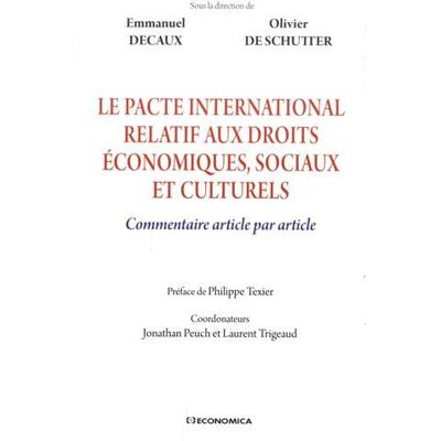 Emmanuel Decaux Le Pacte International Relatif Aux Droits Économiques, Sociaux Et Culturels : Commentaire Article Par Article - Publicité Emmanuel Decaux Le Pacte International Relatif Aux Droits Économiques, Sociaux Et Culturels : Commentaire Article Par Article - Publicité