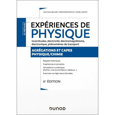 Jean-Paul Bellier Expériences De Physique : Incertitudes, Électricité, Électromagnétisme, Électronique, Phénomènes De Transport : Agrégation Et Capes Physique-Chimie - Publicité Jean-Paul Bellier Expériences De Physique : Incertitudes, Électricité, Électromagnétisme, Électronique, Phénomènes De Transport : Agrégation Et Capes Physique-Chimie - Publicité