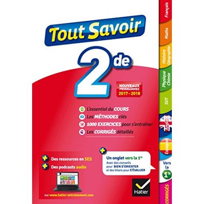 Collectif Tout Savoir 2de : Nouveaux Programmes 2017-2018 - Publicité Collectif Tout Savoir 2de : Nouveaux Programmes 2017-2018 - Publicité