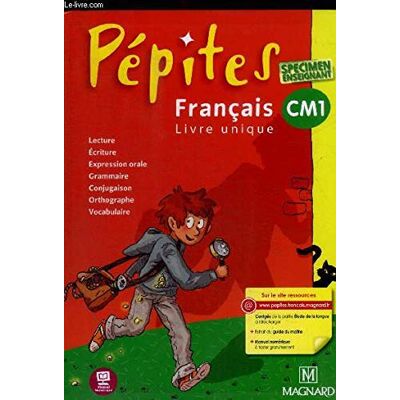 Collectif Pepites - Francais Livre Unique - Cm1 - Specimen Enseignant - Publicité Collectif Pepites - Francais Livre Unique - Cm1 - Specimen Enseignant - Publicité