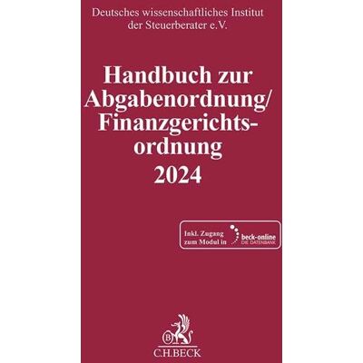 Deutsches wissenschaftliches Institut der Steuerberater e.V. Handbuch Zur Abgabenordnung / Finanzgerichtsordnung 2024: Handbuch Des Steuerlichen Verwaltungs- Und Verfahrensrechts (Schriften Des Deutschen Wissenschaftlichen Instituts Der Steuerberater E.V. Publicité Deutsches wissenschaftliches Institut der Steuerberater e.V. Handbuch Zur Abgabenordnung / Finanzgerichtsordnung 2024: Handbuch Des Steuerlichen Verwaltungs- Und Verfahrensrechts (Schriften Des Deutschen Wissenschaftlichen Instituts Der Steuerberater E.V. Publicité