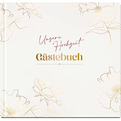 Livre d’or de mariage de Groh Verlag - Créatif, 96 pages, Feuille d’or, Autocollants - Publicité Livre d’or de mariage de Groh Verlag - Créatif, 96 pages, Feuille d’or, Autocollants - Publicité