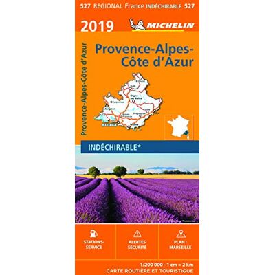 Carte Provence-Alpes-Côte-D'Azur Michelin 2019 - Publicité Carte Provence-Alpes-Côte-D'Azur Michelin 2019 - Publicité