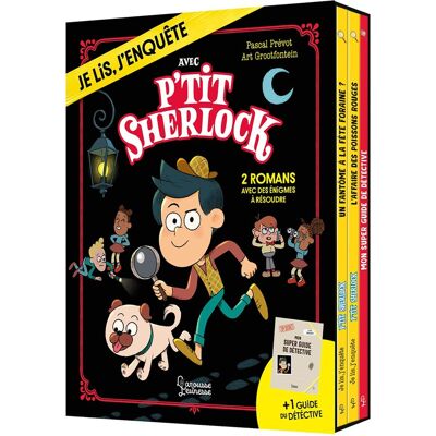 Pascal Prévot Je Lis, J'Enquête Avec P'Tit Sherlock : 2 Romans Avec Des Énigmes À Résoudre + 1 Guide Du Détective - Publicité Pascal Prévot Je Lis, J'Enquête Avec P'Tit Sherlock : 2 Romans Avec Des Énigmes À Résoudre + 1 Guide Du Détective - Publicité