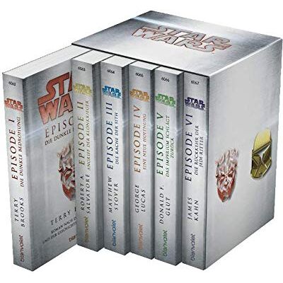 Lucas George und Terry Brooks Star Wars: Episoden I-Vi: Exklusiv Im Schuber - Publicité Lucas George und Terry Brooks Star Wars: Episoden I-Vi: Exklusiv Im Schuber - Publicité
