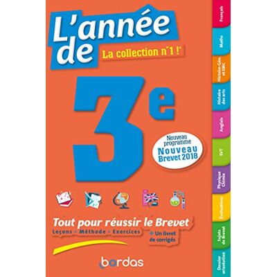 Collectif L'Année De 3e : Tout Pour Réussir Le Brevet : Conforme Au Nouveau Programme Du Brevet - Publicité Collectif L'Année De 3e : Tout Pour Réussir Le Brevet : Conforme Au Nouveau Programme Du Brevet - Publicité
