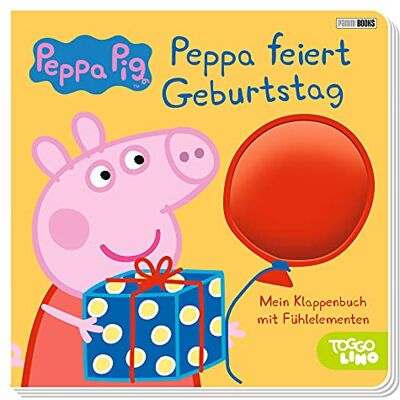 Panini Peppa Pig: Peppa Feiert Geburtstag: Mein Klappenbuch Mit Fühlelementen - Publicité Panini Peppa Pig: Peppa Feiert Geburtstag: Mein Klappenbuch Mit Fühlelementen - Publicité