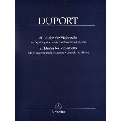 Jean-Louis Duport 21 Etüden Für Violoncello Mit Begleitung Eines Zweiten Violoncello (Ad Libitum) - Publicité Jean-Louis Duport 21 Etüden Für Violoncello Mit Begleitung Eines Zweiten Violoncello (Ad Libitum) - Publicité