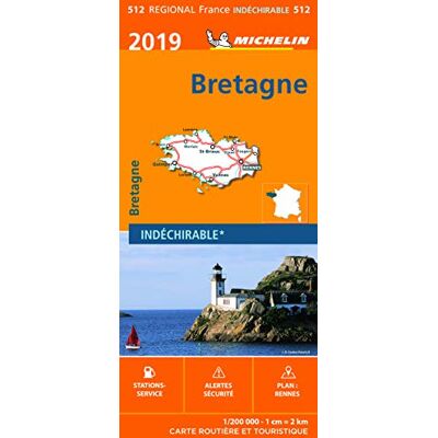 Carte Bretagne Michelin 2019 - Publicité Carte Bretagne Michelin 2019 - Publicité