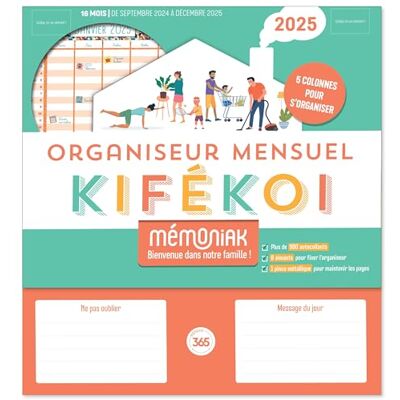Editions 365 Kifékoi, Organiseur Mensuel 2025 : 5 Colonnes Pour S'Organiser : 16 Mois, De Septembre 2024 À Décembre 2025 - Publicité Editions 365 Kifékoi, Organiseur Mensuel 2025 : 5 Colonnes Pour S'Organiser : 16 Mois, De Septembre 2024 À Décembre 2025 - Publicité