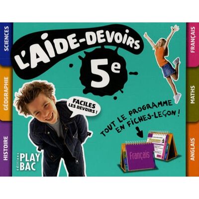 Play Bac L'Aide-Devoirs, 5e : Tout Le Programme En Fiches-Leçon ! - Publicité Play Bac L'Aide-Devoirs, 5e : Tout Le Programme En Fiches-Leçon ! - Publicité