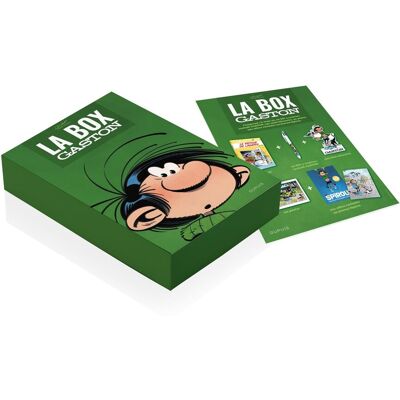 Delaf La Box Gaston: Avec Le Tome 22 : Le Retour De Lagaffe ; Un Bic 4 Couleurs Exclusif Gaston ; Une Silhouette De 40 Cm, Un Poster, Une Offre D'Abonnement Au Journal Spirou - Publicité Delaf La Box Gaston: Avec Le Tome 22 : Le Retour De Lagaffe ; Un Bic 4 Couleurs Exclusif Gaston ; Une Silhouette De 40 Cm, Un Poster, Une Offre D'Abonnement Au Journal Spirou - Publicité