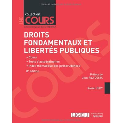 Xavier Bioy Droits Fondamentaux Et Libertés Publiques : Cours, Tests D'Autoévaluation, Index Thématique Des Jurisprudences - Publicité Xavier Bioy Droits Fondamentaux Et Libertés Publiques : Cours, Tests D'Autoévaluation, Index Thématique Des Jurisprudences - Publicité