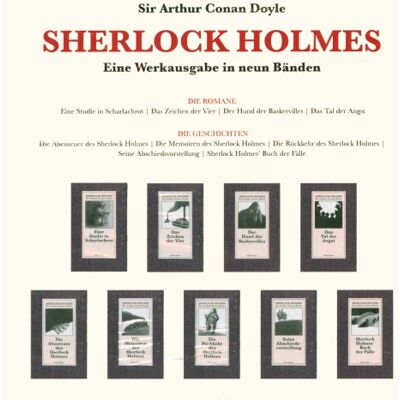 Doyle, Arthur Conan Sherlock Holmes. Eine Werkausgabe In Neun Bänden: 9 Bde. Publicité Doyle, Arthur Conan Sherlock Holmes. Eine Werkausgabe In Neun Bänden: 9 Bde. Publicité