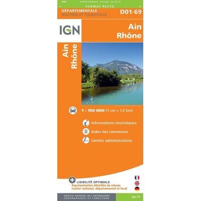 Institut Géographique National Ain - Rhône: 721300 (Routier France Départementale) - Publicité Institut Géographique National Ain - Rhône: 721300 (Routier France Départementale) - Publicité