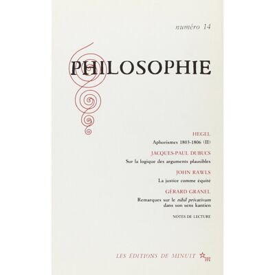 Collectif Philosophie, N° 14 - Publicité Collectif Philosophie, N° 14 - Publicité