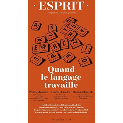 Esprit, N° 460. Quand Le Langage Travaille - Publicité Esprit, N° 460. Quand Le Langage Travaille - Publicité