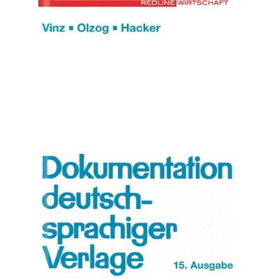 Curt Vinz Dokumentation Deutschsprachiger Verlage. 15. Ausgabe. Mit Cd-Rom - Publicité Curt Vinz Dokumentation Deutschsprachiger Verlage. 15. Ausgabe. Mit Cd-Rom - Publicité