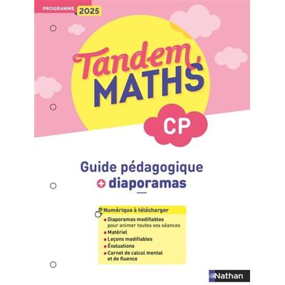 Stéphanie Collomb Tandem, Maths Cp : Guide Pédagogique + Diaporamas : Programme 2025 - Publicité Stéphanie Collomb Tandem, Maths Cp : Guide Pédagogique + Diaporamas : Programme 2025 - Publicité