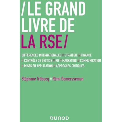Stéphane Trébucq Le Grand Livre De La Rse : Différences Internationales, Stratégie, Finance, Contrôle De Gestion, Rh, Marketing, Communication, Mises En Application, Approches Critiques - Publicité Stéphane Trébucq Le Grand Livre De La Rse : Différences Internationales, Stratégie, Finance, Contrôle De Gestion, Rh, Marketing, Communication, Mises En Application, Approches Critiques - Publicité