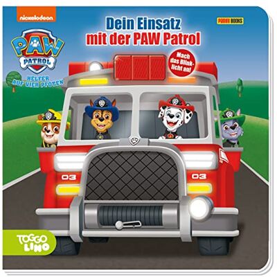 Panini Paw Patrol: Dein Einsatz Mit Der Paw Patrol: Pappbilderbuch Mit Stanzung Und Lichtelement - Publicité Panini Paw Patrol: Dein Einsatz Mit Der Paw Patrol: Pappbilderbuch Mit Stanzung Und Lichtelement - Publicité