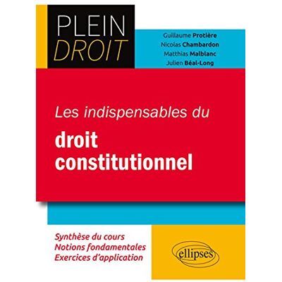 Julia Béal-Long Les Indispensables Du Droit Constitutionnel - Publicité Julia Béal-Long Les Indispensables Du Droit Constitutionnel - Publicité
