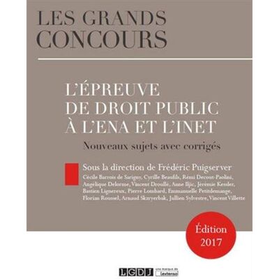 Frédéric Puigserver L'Épreuve De Droit Public À L'Ena Et L'Inet : Nouveaux Sujets Avec Corrigés - Publicité Frédéric Puigserver L'Épreuve De Droit Public À L'Ena Et L'Inet : Nouveaux Sujets Avec Corrigés - Publicité