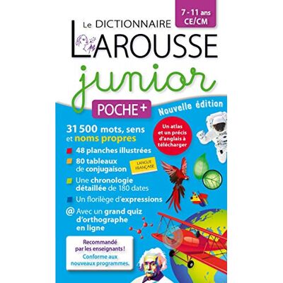 Le Dictionnaire Larousse Junior Poche +, 7-11 Ans, Ce-Cm - Publicité Le Dictionnaire Larousse Junior Poche +, 7-11 Ans, Ce-Cm - Publicité