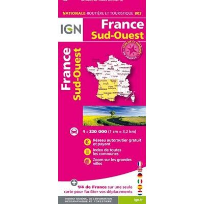 Collectif France Sud-Ouest 1:320 000 - Publicité Collectif France Sud-Ouest 1:320 000 - Publicité