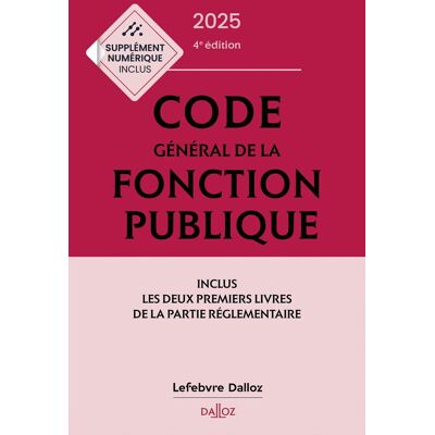 Collectif Code Général De La Fonction Publique 2025 : Annoté Et Commenté - Publicité Collectif Code Général De La Fonction Publique 2025 : Annoté Et Commenté - Publicité
